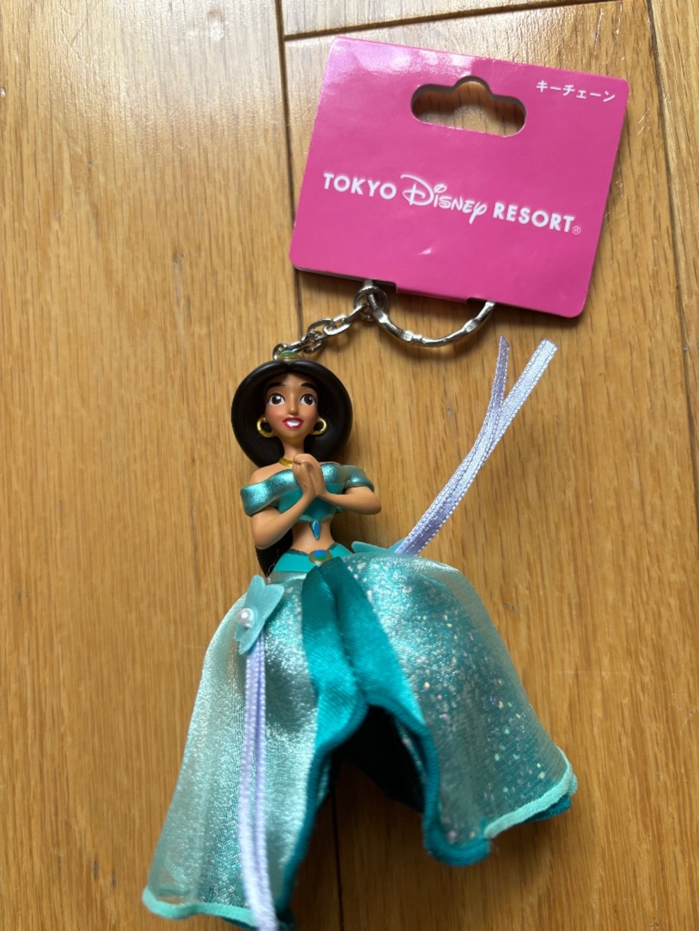 Tokyo Disney Resort Princess Jasmine Figure Keychain Dress Ribbon TDR Japan New